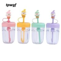 Tpwgf65 Chai Nước Vịt, 400ML Có Ống Hút Ống Hút Uống, Mũ Hút Bụi Hoạt Hình Dung Tích Lớn Whey Protein Bình Lắc Nước Trái Cây