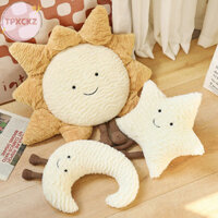 Tpxckz Mặt Trăng Cười Ngôi Sao Mặt Trời Có Chân Gối Sang Trọng Nhồi Bông Mềm Mại Hoạt Hình Thời Tiết Sofa Trang Trí Đồ Chơi Đệm Cho Trẻ Em Phòng Ngủ Văn Phòng VN