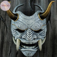 Tpxckz Nhật Bản Ma Hannya Halloween Mặt nạ hóa trang Prajna Mặt nạ nửa mặt Samurai VN