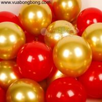 [TQ] Bong bóng tròn màu đỏ, vàng gold chrome siêu nhũ tết, giáng sinh noel 25cm 10 inche Trung Quốc