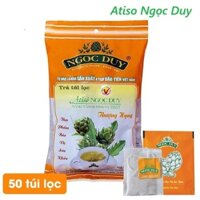 Trà Atiso Ngọc Duy, trà túi lọc, gói cam, gói xanh, gói đỏ, giải nhiệt, mát gan