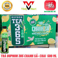 Trà BUPNON 365 Vị Chanh Sả  Thùng 24 Chai 500ml