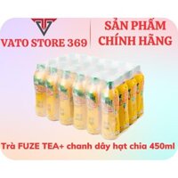 Trà chanh dây và hạt chia FUZETEA+ chai 450ml