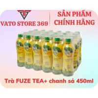 Trà chanh với sả FUZETEA+ chai 450ml