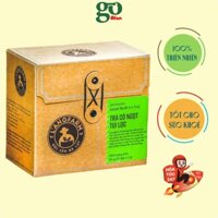 Trà cỏ ngọt túi lọc Langfarm, 25 tép, hộp, mẫu quấn dây kraft