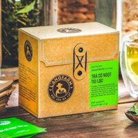 Trà cỏ ngọt túi lọc Langfarm, 25 tép, hộp, mẫu quấn dây kraft