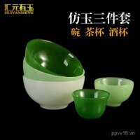 Trà Cốc Ngọc Giả Quý Hiếm Bán Trực Tiếp Nhà Máy Bát Ngọc Trắng Bát Trà Xanh Bát Ngọc Thông Thường Bộ Trà Đạo Cụ Từ Phim Truyền Hình