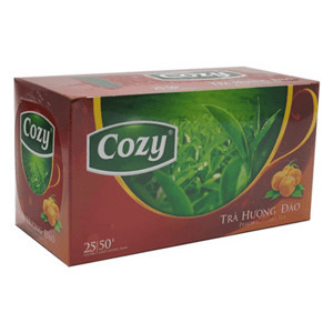 Trà túi lọc Cozy hương đào (25túi/Hộp)