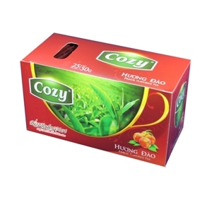 Trà túi lọc Cozy hương đào (25túi/Hộp)