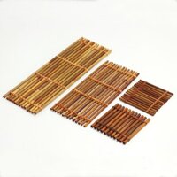 Trà đạo bằng tre, sườn tre, sườn tre nhỏ, lót cốc, lót cốc, lót ấm, lót cách nhiệt, rèm trà, chiếu trà, lót tre thủ công