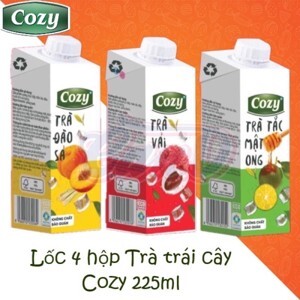 Trà đào tắc mật ong Cozy - Lốc 4 hộp 225ml