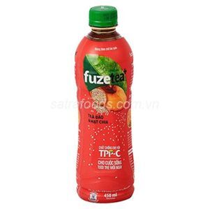 Trà đào và hạt chia Fuze Tea 450ml