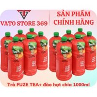 Trà đào và hạt chia FUZETEA+ chai 1L