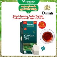 Trà Dilmah Premium Ceylon Tea 50g (25 Túi x 2g) – TRÀ ĐEN CEYLON NGUYÊN CHẤT TỪ SRI LANKA