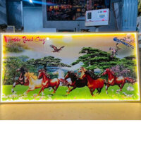 Tra Đính Đá Pha lê Đèn le - tranh Mã Đáo Thành Công