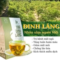 Trà Đinh Lăng THÁI HƯNG 25 túi lọc 5g - An thần, hỗ trợ trị mất ngủ, giúp ngủ ngon, giảm stress