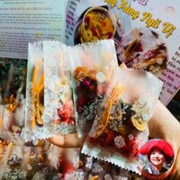 Trà đông trùng hạ thảo sấy khô thăng hoa (hộp 20 gói) mix táo đỏ Tân Cương, kỷ tử Ninh Hạ, long nhãn Hưng Yên, nụ hồng