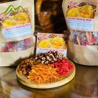 Trà Đông trùng hạ thảo sấy khô thăng hoa tứ vị (20 gói) mix vị kỷ tử Ninh Hạ, táo đỏ Tân Cương, long nhãn Hưng Yên