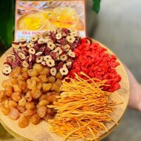 Trà Đông trùng hạ thảo sấy khô thăng hoa tứ vị (20 gói) mix kỷ tử Ninh Hạ, táo đỏ Tân Cương, long nhãn Hưng Yên
