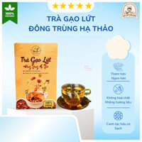 Trà gạo lứt đông trùng hạ thảo-trà gạo lứt tâm sen  hữu cơ thuần chủng không biển đổi gen giảm cân ăn kiêng tiểu