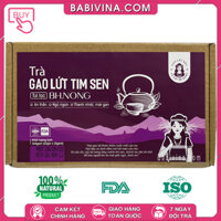 Trà Gạo Lứt Tim Sen Bh.Nong 144g | An Thần, Tĩnh Tâm, Ngủ Ngon, Giảm Cholesterol | Bhnong, Bh Nong | Tổng Kho Phân Phối Babivina