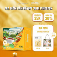Trà giảm cân Beauty Slim Cindetox hộp 150g vị dứa, táo giúp giảm cân an toàn, thanh lọc cơ thể, đốt cháy mỡ thừa