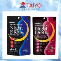 Trà giảm cân Orihiro Night Diet Tea 2g 20 gói nhật bản taiyo _vn