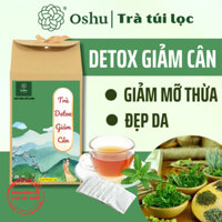 Trà Giảm Cân Thanh Lọc Detox Cơ Thể OSHU, Hộp 50 Trà Túi lọc, Đốt Mỡ Thừa Giúp Da Sáng Dáng Xinh
