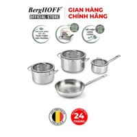 [TRẢ GÓP 0%] Bộ nồi Berghoff Hotel Downdraft 4 món có quánh và chảo 24 cm, Hàng chính hãng, Bảo hành 24 tháng.