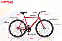 TRẢ GÓP 0  XE ĐẠP FIXED GEAR BF200 - FORNIX - BẢO HÀNH 12 THÁNG - Đen Xanh