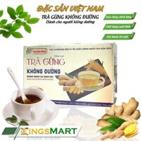 Trà gừng hòa tan không đường - Thương hiệu TIẾN PHÁT - Dành cho người ăn kiêng - Hộp 100g (20 gói x 5g/gói) - Kingsmart