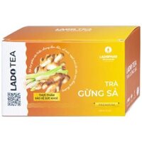 Trà gừng sả Lado Tea Premium Ladophar hỗ trợ giảm các triệu chứng đau đầu (20 túi x 2g)