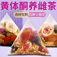 Trà hạt Pregnenolone, trà bột dưỡng nữ, hạt lanh, sung, đậu đen, quả goji đen, trà sức khỏe dâu tằm