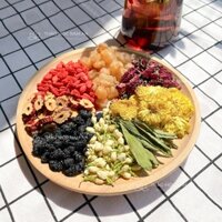 Trà Hoa 8 Vị Dưỡng Nhan (Hộp 30 Gói) Đẹp Da, Thanh Nhiệt, Mát Gan, An Thần Ngủ Ngon