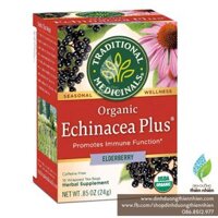 Trà Hữu Cơ Thảo Mộc Echinacea & Quả Cơm Cháy Traditional Medicinals Echinacea Plus Elderberry, Hỗ Trợ Hệ Miễn Dịch