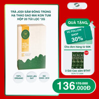 Trà Jori Cao Sâm Đông Trùng Hạ Thảo Sao Mai Kon Tum 20 Túi Lọc*2g Hỗ Trợ Tiêu Hóa