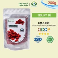 Trà kỳ tử sấy khô Mộc Sắc 200g - câu kỷ tử, kỳ tử sấy lạnh cao cấp của siêu thị thiên nhiên