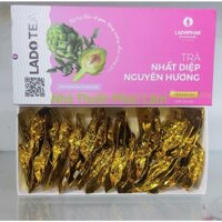 Trà lá tươi Atiso Cao cấp Nhất Diệp Nguyên hương. Thiết kế sang trọng phù hộp biếu tặng. Hộp 20 gói trà lá × 5 gam.