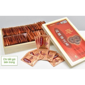 Trà linh chi Hàn Quốc hộp gỗ 100 gói
