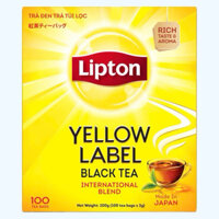 Trà Lipton túi lọc nhãn vàng mẫu mới hộp 100 túi