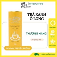 Trà lon thượng hạng Trà xanh Ô Long (o long) CAT NGHI TEA 100g