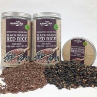 Trà mầm đậu đen, mầm gạo lứt đỏ rang Hạnh Tâm 500g