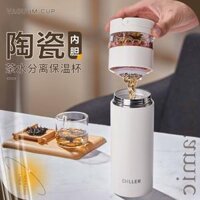 Trà mùa đông tách nước giữ nhiệt cốc dành cho nam và nữ cao cấp 2024 mới lót gốm nam cốc nước trà bình nhựa đựng nước bình mũ đựng nước
