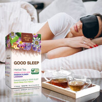 Trà ngủ ngon GoodSleep | Dễ ngủ an thần giảm stress tốt cho tim mạch | Tốt cho người Tiểu Đường | 100% Thảo dược 16 túi