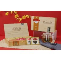 Trà nhúng the lover tea hộp gỗ 18 gói