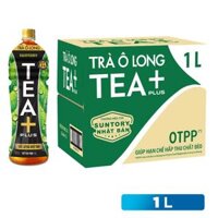 Trà ô long Tea+ Plus - Thùng 12 chai x 1L