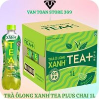 Trà ô long xanh TEA+ PLUS hương vị chanh chai 1L