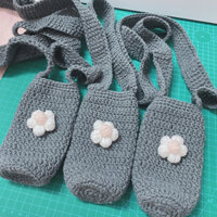 [Trả order] Túi len đựng đồ handmade đeo chéo