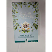 Trà Organic Pure White Tea hiệu English Tea Shop loại 20 gói/40g nhập khẩu Anh