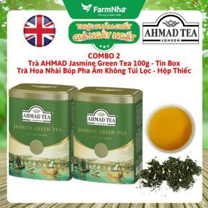 Trà pha ấm AHMAD Trà Xanh Hoa Nhài hộp thiếc 100 g